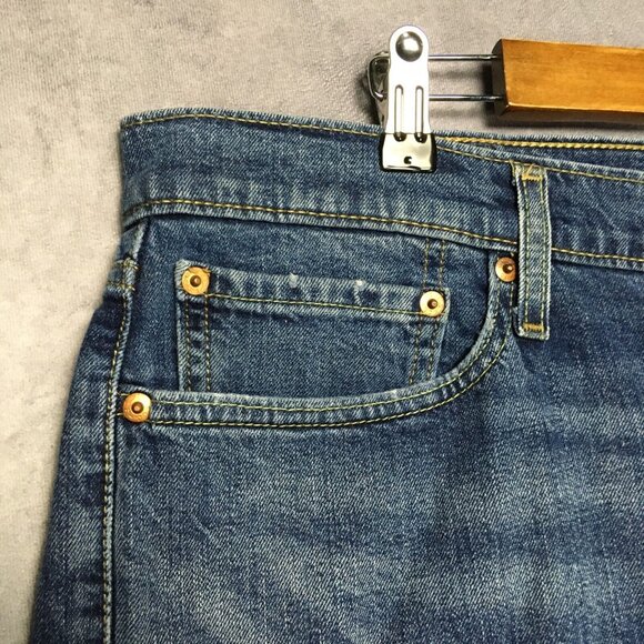 Levis 514 Straight Fit Mens Blue Jeans size 38x30 Stretch Denim Pants - Picture 11 of 14